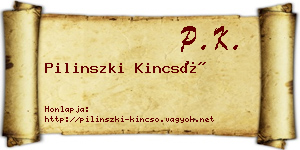 Pilinszki Kincső névjegykártya